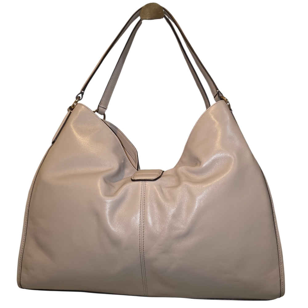 Coach Carlyle NWT F37637 Smooth Leather Shoulder Bag - Grey Birch & Dustbag - Picture 2 of 13